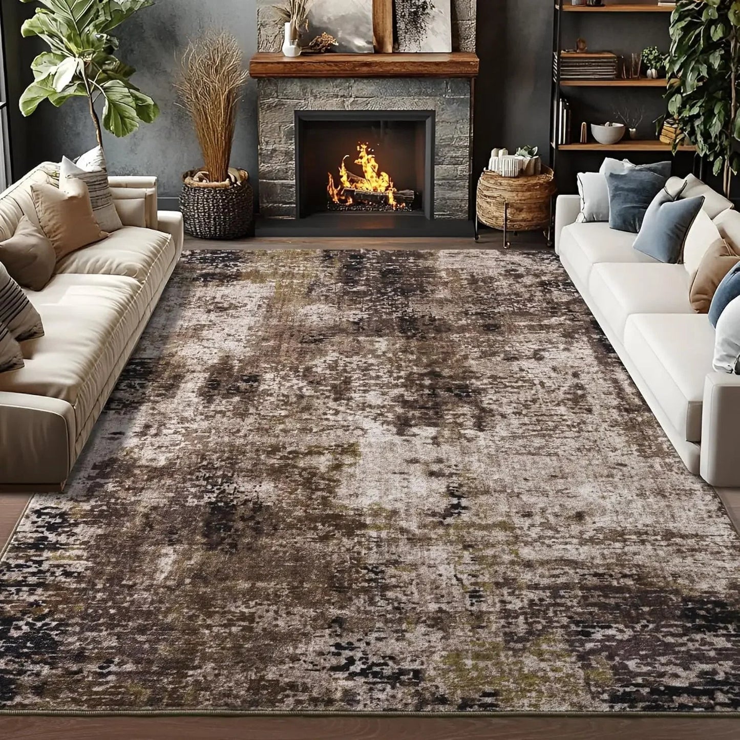 Modern Abstract Area Rug - Smoothy Home