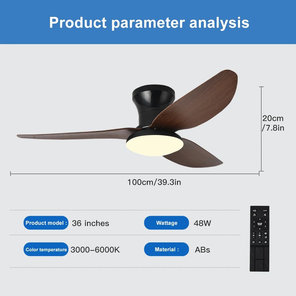 Modern Bedroom Ceiling Fan Light - Smoothy Home