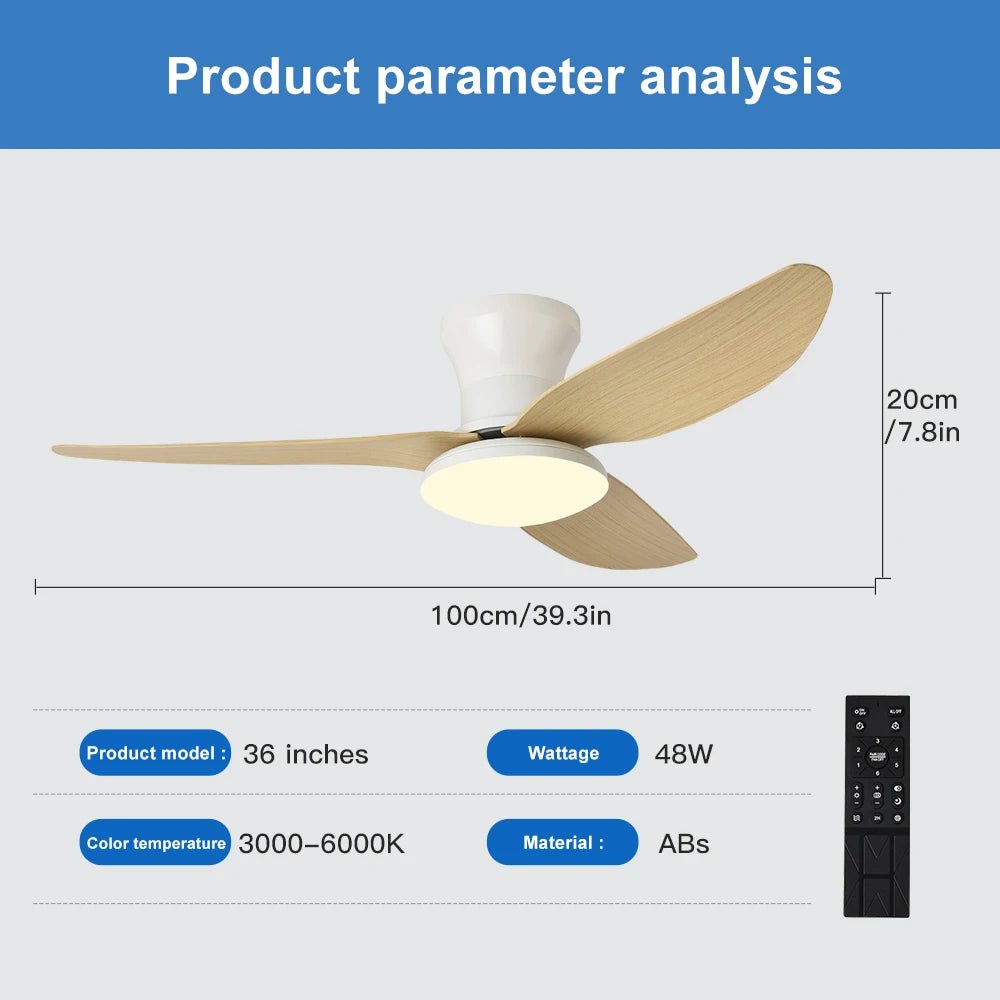Modern Bedroom Ceiling Fan Light - Smoothy Home
