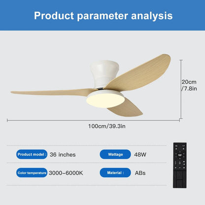 Modern Bedroom Ceiling Fan Light - Smoothy Home