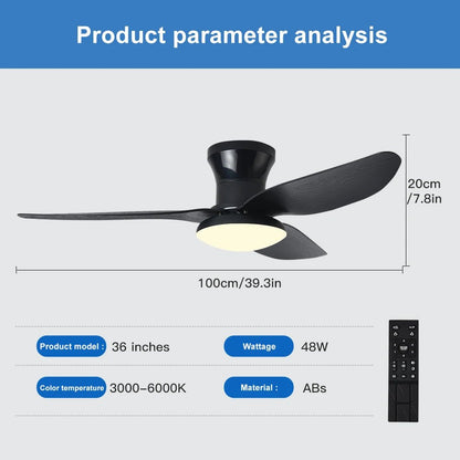Modern Bedroom Ceiling Fan Light - Smoothy Home