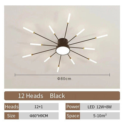 Modern Designer LED Ceiling Lamp Living Room Lights Lustre Home Interior Decoration Dining Bedroom Creative Spiral Art Fixtures - Smoothy Home