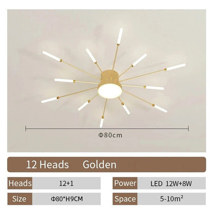 Modern Designer LED Ceiling Lamp Living Room Lights Lustre Home Interior Decoration Dining Bedroom Creative Spiral Art Fixtures - Smoothy Home