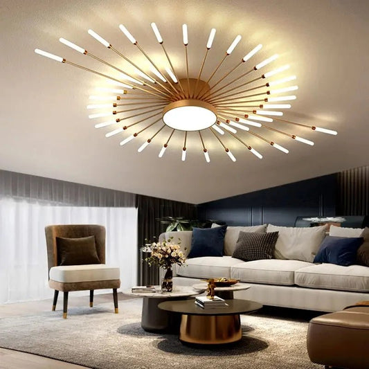 Modern Designer LED Ceiling Lamp Living Room Lights Lustre Home Interior Decoration Dining Bedroom Creative Spiral Art Fixtures - Smoothy Home