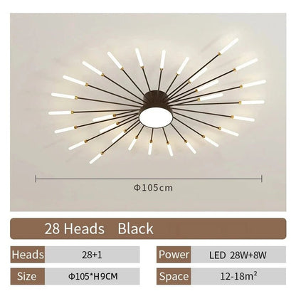 Modern Designer LED Ceiling Lamp Living Room Lights Lustre Home Interior Decoration Dining Bedroom Creative Spiral Art Fixtures - Smoothy Home