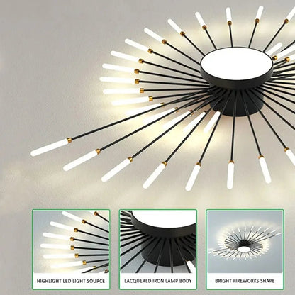 Modern Designer LED Ceiling Lamp Living Room Lights Lustre Home Interior Decoration Dining Bedroom Creative Spiral Art Fixtures - Smoothy Home