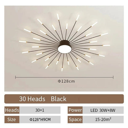 Modern Designer LED Ceiling Lamp Living Room Lights Lustre Home Interior Decoration Dining Bedroom Creative Spiral Art Fixtures - Smoothy Home