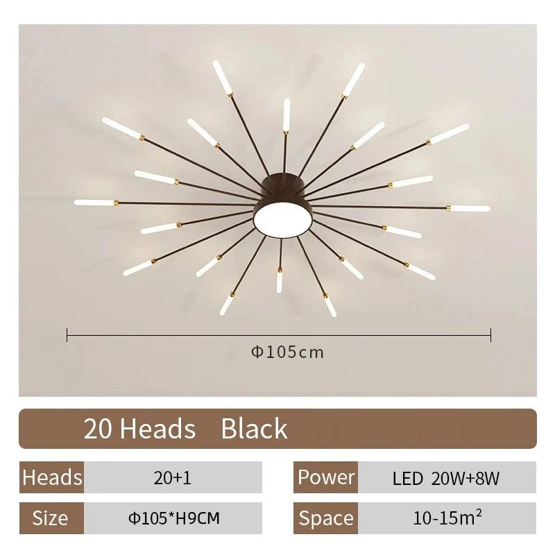 Modern Designer LED Ceiling Lamp Living Room Lights Lustre Home Interior Decoration Dining Bedroom Creative Spiral Art Fixtures - Smoothy Home