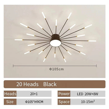 Modern Designer LED Ceiling Lamp Living Room Lights Lustre Home Interior Decoration Dining Bedroom Creative Spiral Art Fixtures - Smoothy Home