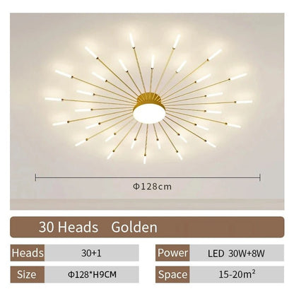 Modern Designer LED Ceiling Lamp Living Room Lights Lustre Home Interior Decoration Dining Bedroom Creative Spiral Art Fixtures - Smoothy Home