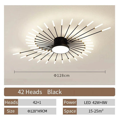 Modern Designer LED Ceiling Lamp Living Room Lights Lustre Home Interior Decoration Dining Bedroom Creative Spiral Art Fixtures - Smoothy Home