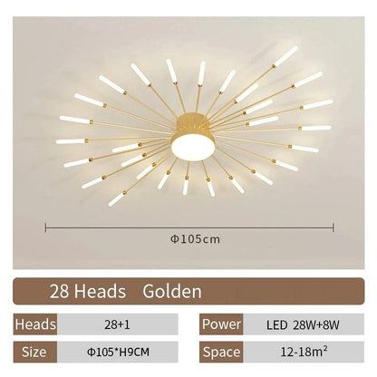 Modern Designer LED Ceiling Lamp Living Room Lights Lustre Home Interior Decoration Dining Bedroom Creative Spiral Art Fixtures - Smoothy Home