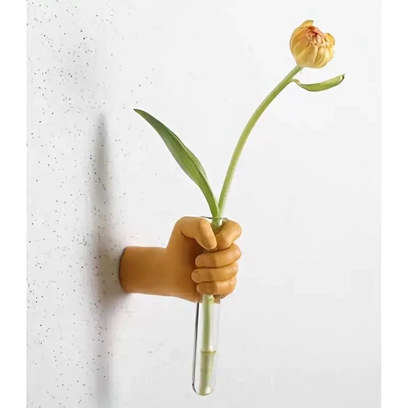 Modern Geometric Resin Wall Vase Wall Mounted Vase Handmade Decorative Flowers for Room Decoration Vas Art Flower Decoration - Smoothy Home