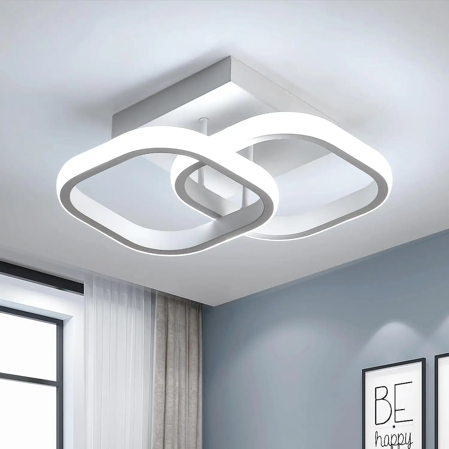 Modern LED Ceiling Lights Square Aisle Lamps Small Corridor Ceiling Fixtures for Hallway Kitchen Bedroom Stair Living Room Study - Smoothy Home