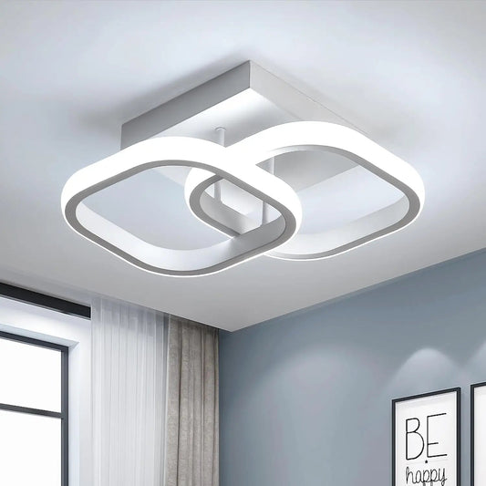 Modern LED Ceiling Lights Square Aisle Lamps Small Corridor Ceiling Fixtures for Hallway Kitchen Bedroom Stair Living Room Study - Smoothy Home