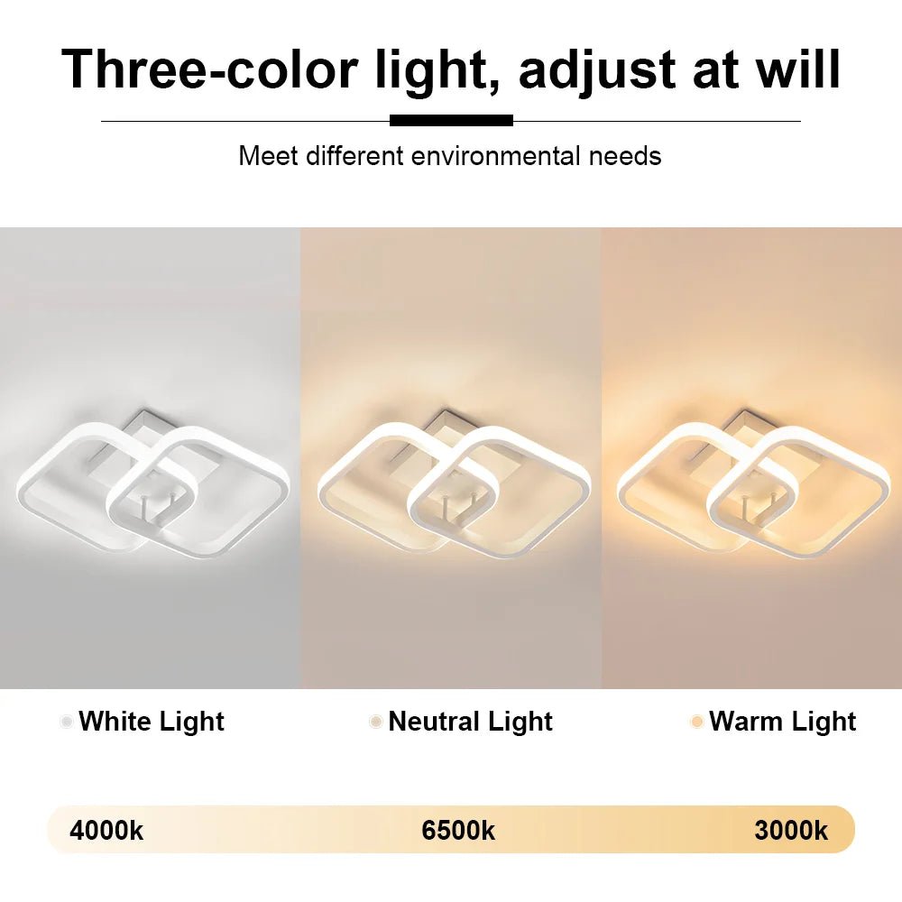 Modern LED Ceiling Lights Square Aisle Lamps Small Corridor Ceiling Fixtures for Hallway Kitchen Bedroom Stair Living Room Study - Smoothy Home
