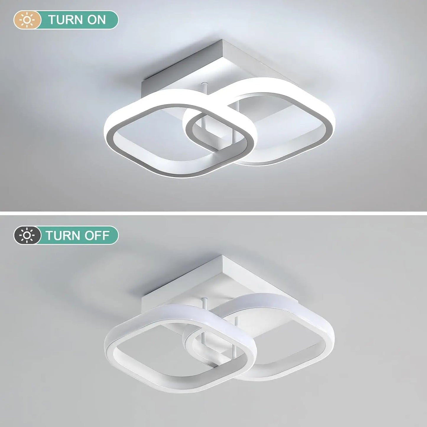 Modern LED Ceiling Lights Square Aisle Lamps Small Corridor Ceiling Fixtures for Hallway Kitchen Bedroom Stair Living Room Study - Smoothy Home