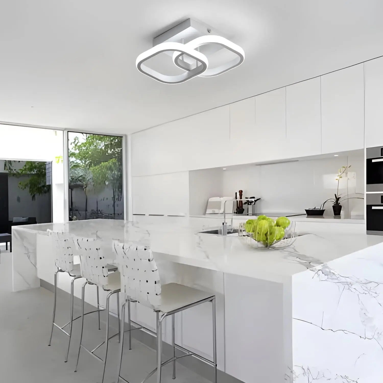 Modern LED Ceiling Lights Square Aisle Lamps Small Corridor Ceiling Fixtures for Hallway Kitchen Bedroom Stair Living Room Study - Smoothy Home