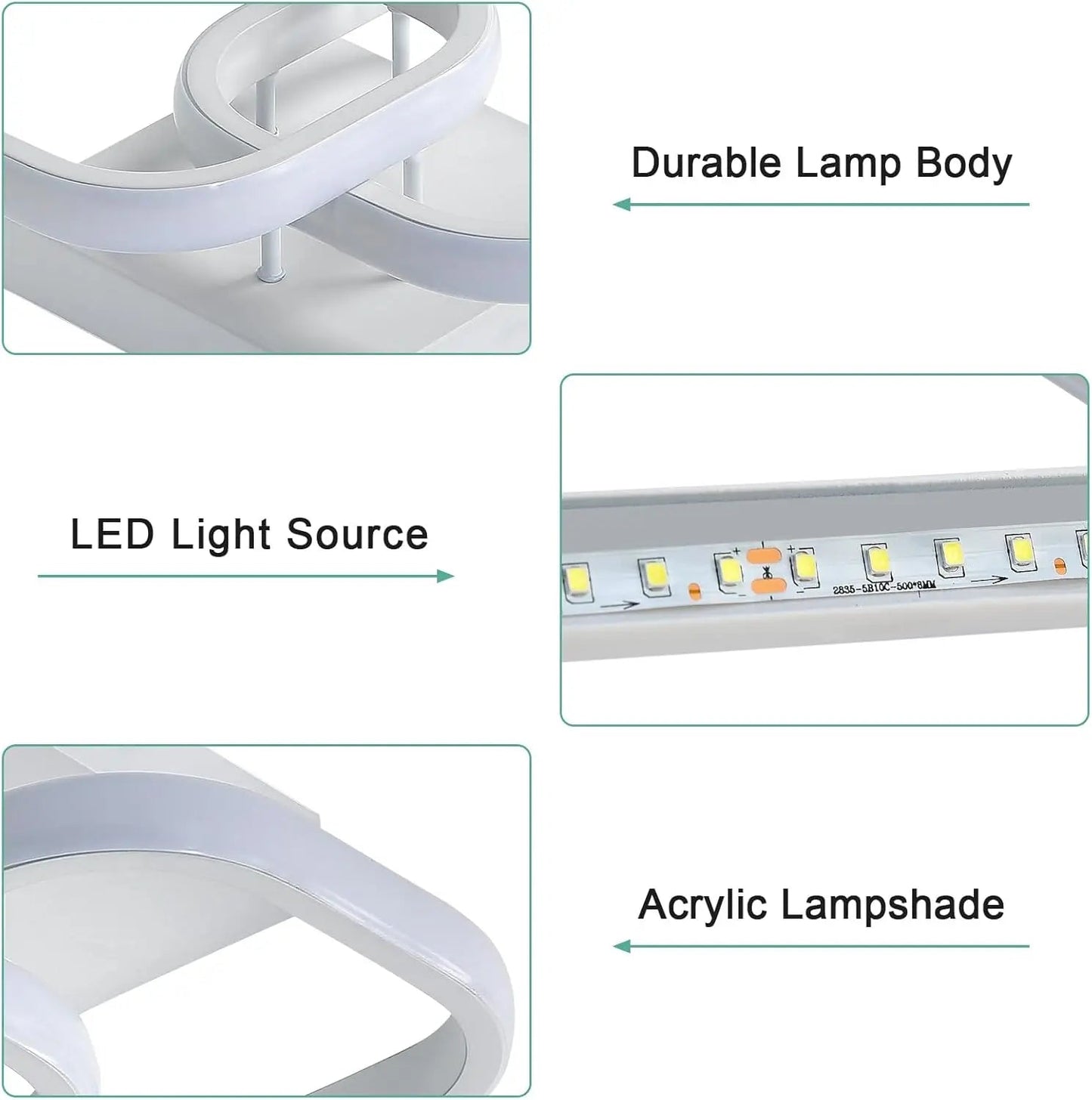 Modern LED Ceiling Lights Square Aisle Lamps Small Corridor Ceiling Fixtures for Hallway Kitchen Bedroom Stair Living Room Study - Smoothy Home