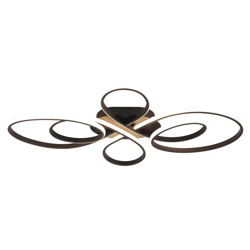 Modern Living Room Ceiling Lights Black/White Remote Control LED Low Floor Lighting Fixture Smart Dining Room led Ceiling Lamps - Smoothy Home