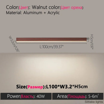 Modern Long Strip Ceiling Light Surface Mounted Minimalist Aisle Lamp Living Room Bedroom Kitchen Home Office LED Lighting - Smoothy Home