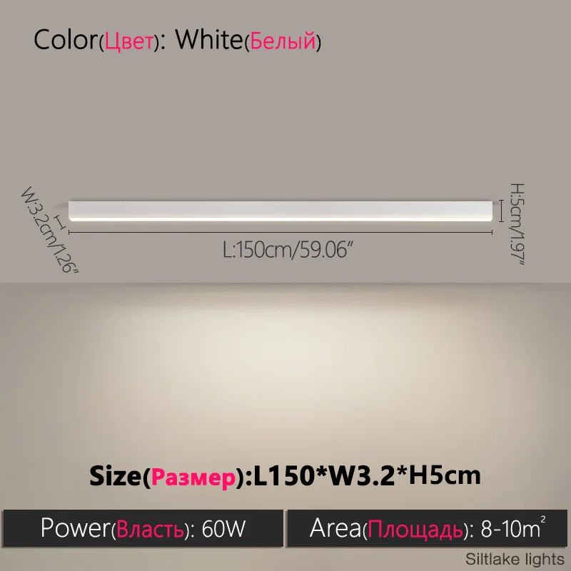 Modern Long Strip Ceiling Light Surface Mounted Minimalist Aisle Lamp Living Room Bedroom Kitchen Home Office LED Lighting - Smoothy Home