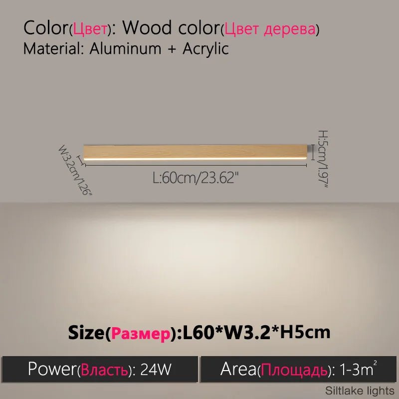 Modern Long Strip Ceiling Light Surface Mounted Minimalist Aisle Lamp Living Room Bedroom Kitchen Home Office LED Lighting - Smoothy Home