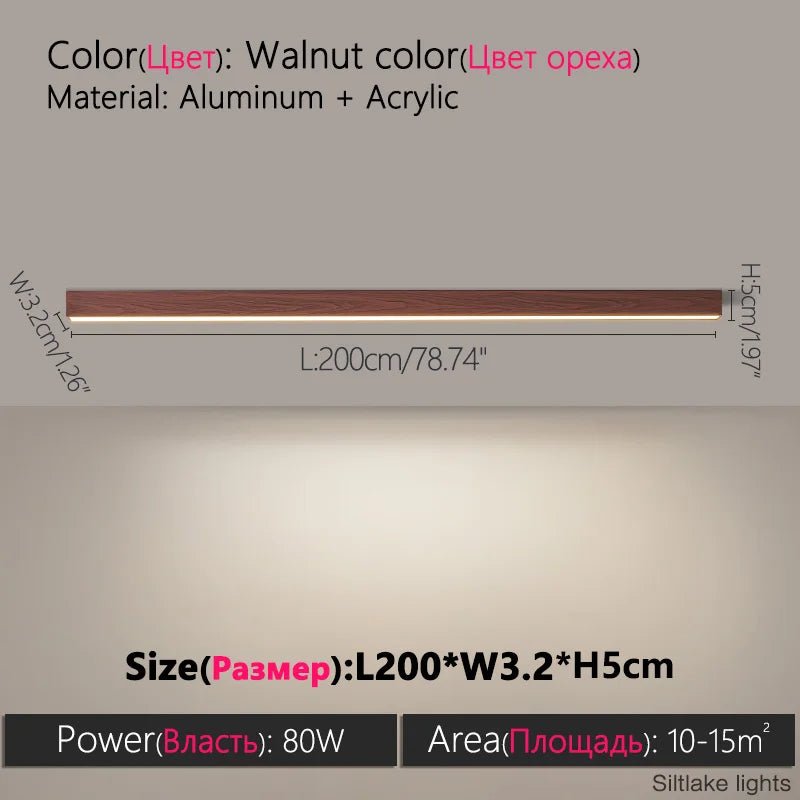 Modern Long Strip Ceiling Light Surface Mounted Minimalist Aisle Lamp Living Room Bedroom Kitchen Home Office LED Lighting - Smoothy Home