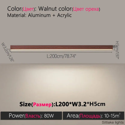 Modern Long Strip Ceiling Light Surface Mounted Minimalist Aisle Lamp Living Room Bedroom Kitchen Home Office LED Lighting - Smoothy Home