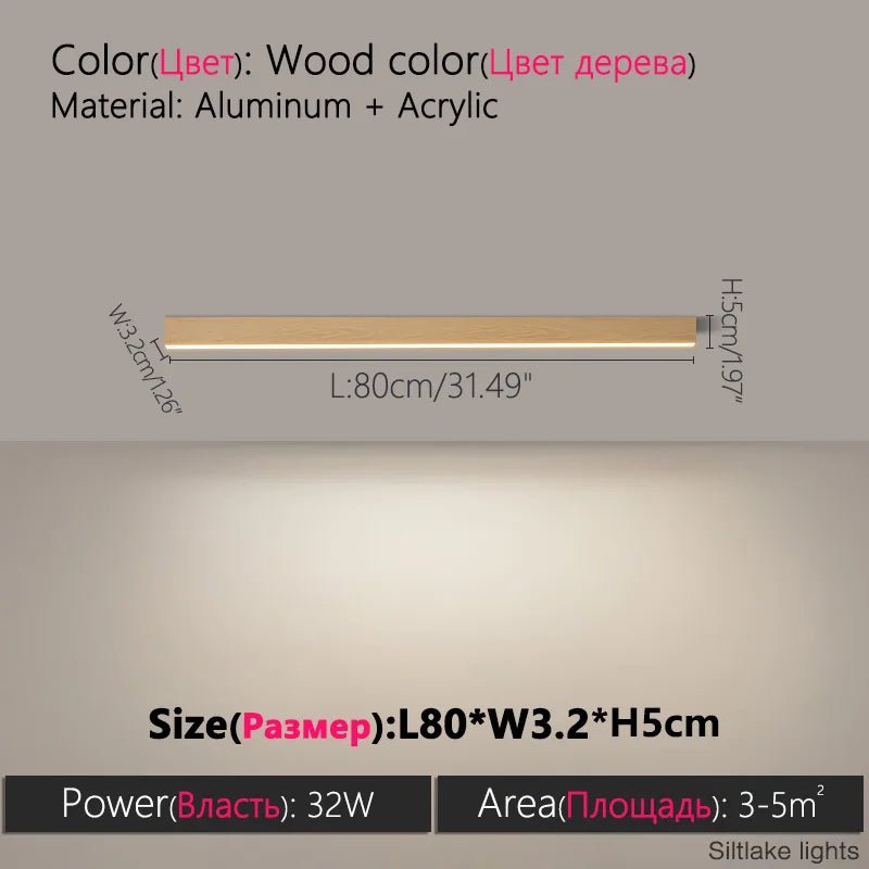Modern Long Strip Ceiling Light Surface Mounted Minimalist Aisle Lamp Living Room Bedroom Kitchen Home Office LED Lighting - Smoothy Home
