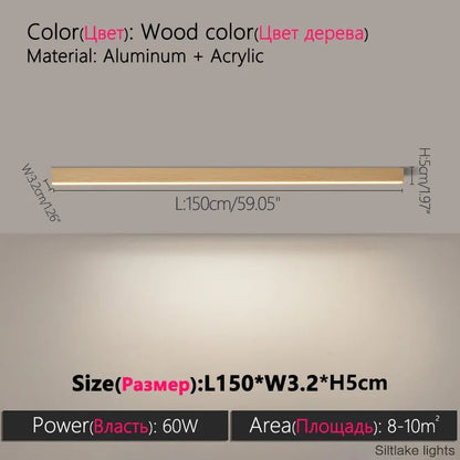 Modern Long Strip Ceiling Light Surface Mounted Minimalist Aisle Lamp Living Room Bedroom Kitchen Home Office LED Lighting - Smoothy Home