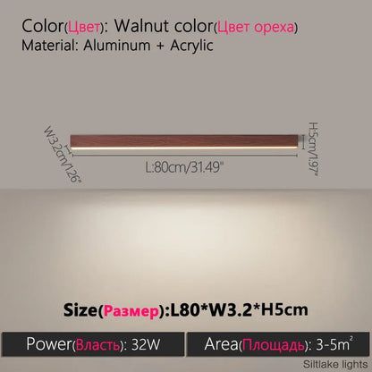 Modern Long Strip Ceiling Light Surface Mounted Minimalist Aisle Lamp Living Room Bedroom Kitchen Home Office LED Lighting - Smoothy Home