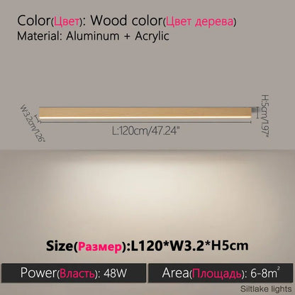 Modern Long Strip Ceiling Light Surface Mounted Minimalist Aisle Lamp Living Room Bedroom Kitchen Home Office LED Lighting - Smoothy Home