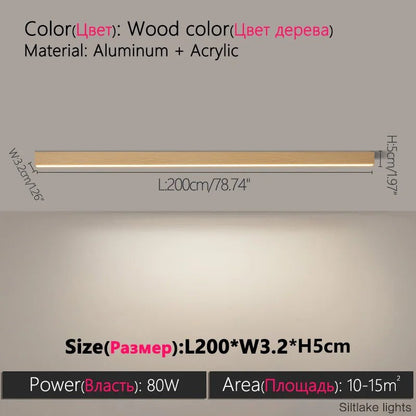 Modern Long Strip Ceiling Light Surface Mounted Minimalist Aisle Lamp Living Room Bedroom Kitchen Home Office LED Lighting - Smoothy Home