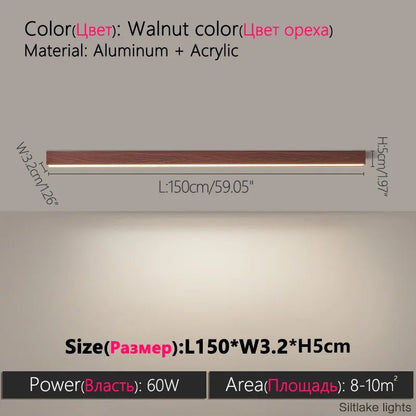 Modern Long Strip Ceiling Light Surface Mounted Minimalist Aisle Lamp Living Room Bedroom Kitchen Home Office LED Lighting - Smoothy Home