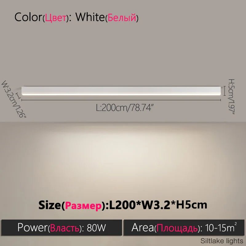 Modern Long Strip Ceiling Light Surface Mounted Minimalist Aisle Lamp Living Room Bedroom Kitchen Home Office LED Lighting - Smoothy Home