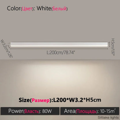Modern Long Strip Ceiling Light Surface Mounted Minimalist Aisle Lamp Living Room Bedroom Kitchen Home Office LED Lighting - Smoothy Home