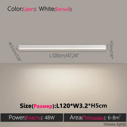 Modern Long Strip Ceiling Light Surface Mounted Minimalist Aisle Lamp Living Room Bedroom Kitchen Home Office LED Lighting - Smoothy Home