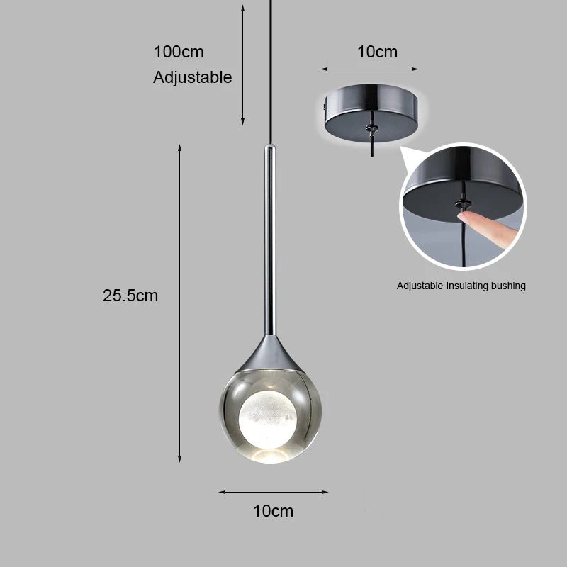 Modern Luxury Pendant Light Creative Moon Restaurant Ceiling Lamp Indoor Decoration Lighting Fixtures Living Bar Counter - Smoothy Home