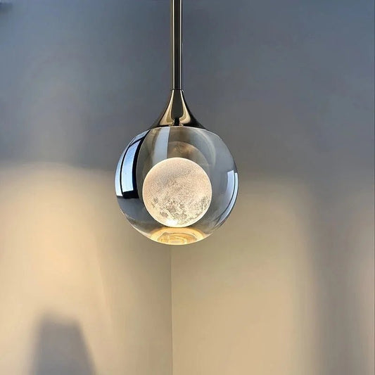Modern Luxury Pendant Light Creative Moon Restaurant Ceiling Lamp Indoor Decoration Lighting Fixtures Living Bar Counter - Smoothy Home