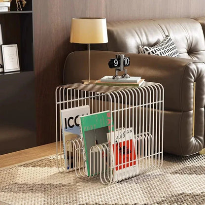 Modern Minimalist Metal Shelf - Versatile Wall/Floor Organizer for Coffee Table, Sofa Side, or Bedside Storage - Smoothy Home