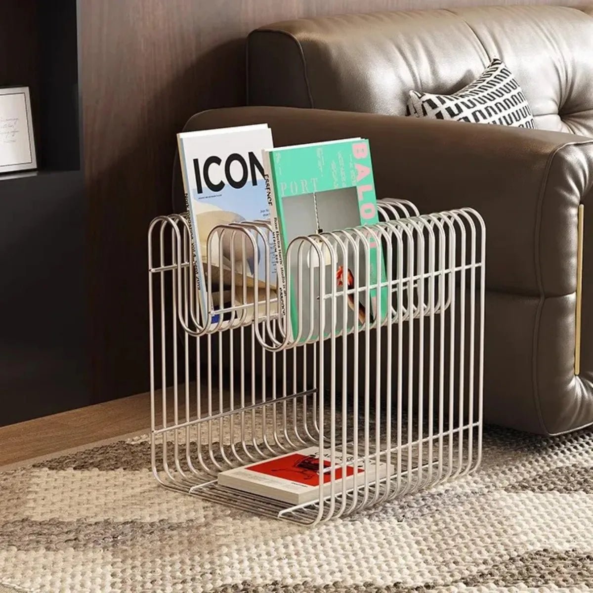 Modern Minimalist Metal Shelf - Versatile Wall/Floor Organizer for Coffee Table, Sofa Side, or Bedside Storage - Smoothy Home