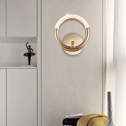 Modern Nordic Luxury Decor Wall Lamp Iron Base Acrylic Lampshade Exquisite Night Sconce Light LED Bedroom Decoration Wall Lustre - Smoothy Home