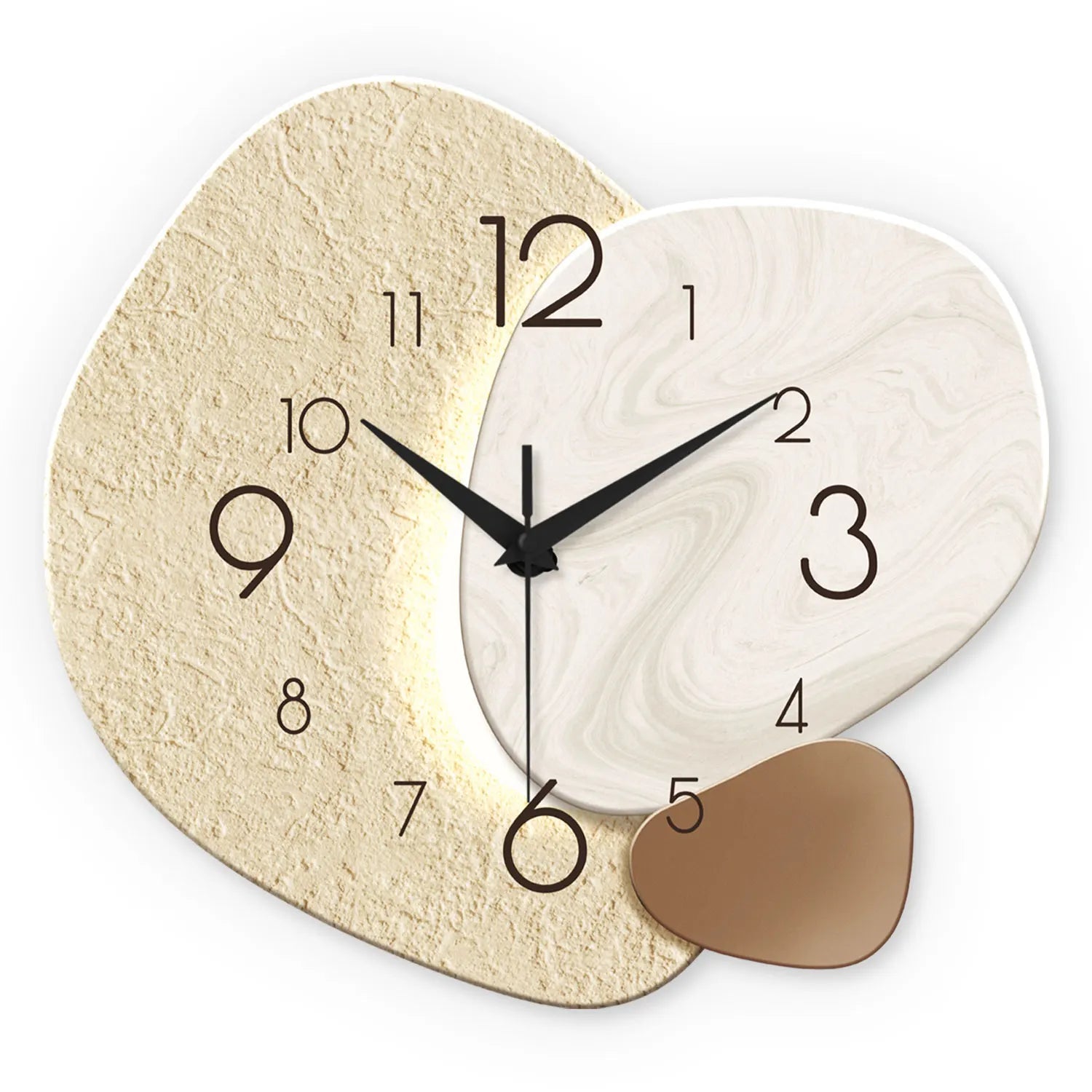 Modern Simple Wall Clock, Silent Quartz Clock, Bedroom Clock Living Room Sofa Background Decoration Wall Clock, No Battery - Smoothy Home