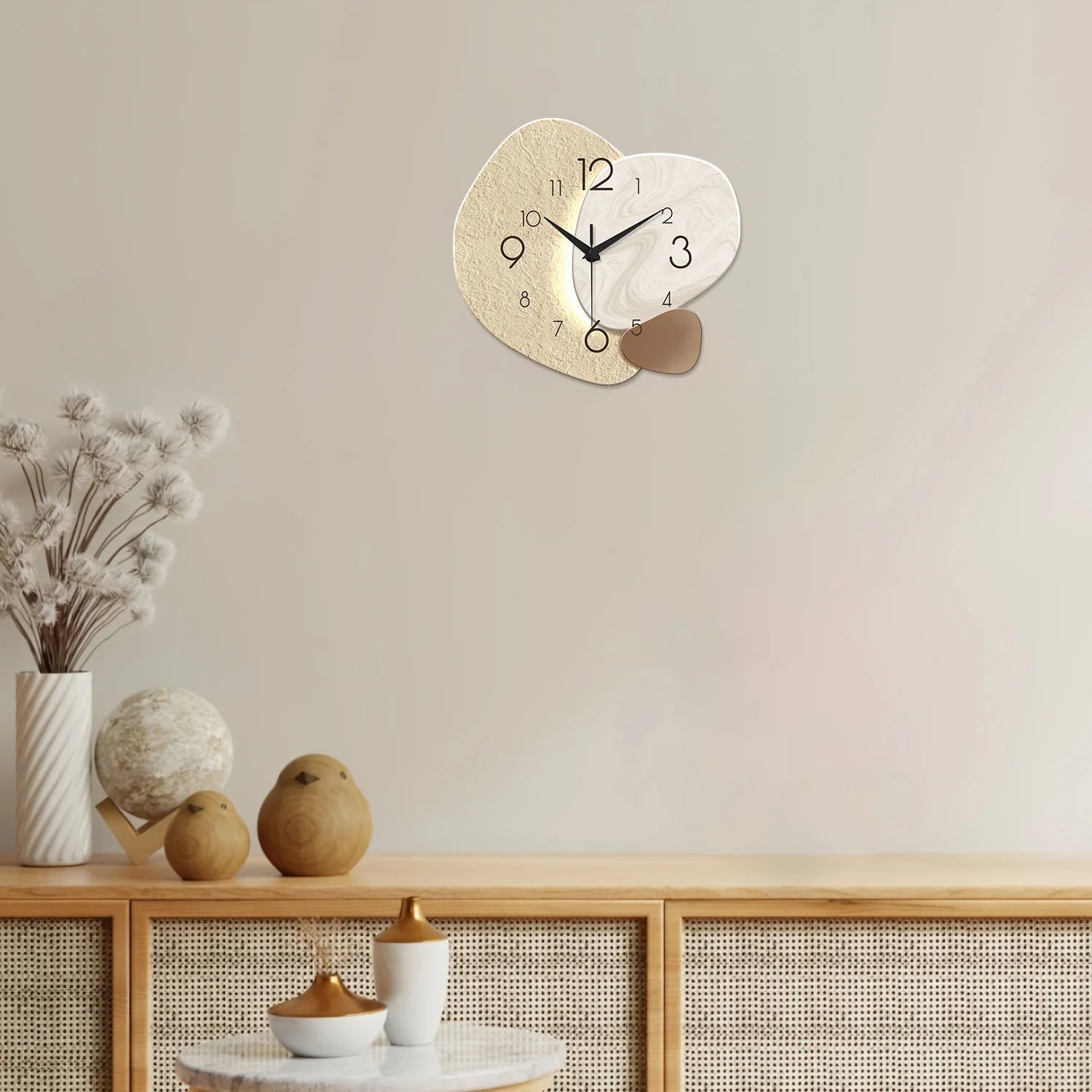Modern Simple Wall Clock, Silent Quartz Clock, Bedroom Clock Living Room Sofa Background Decoration Wall Clock, No Battery - Smoothy Home