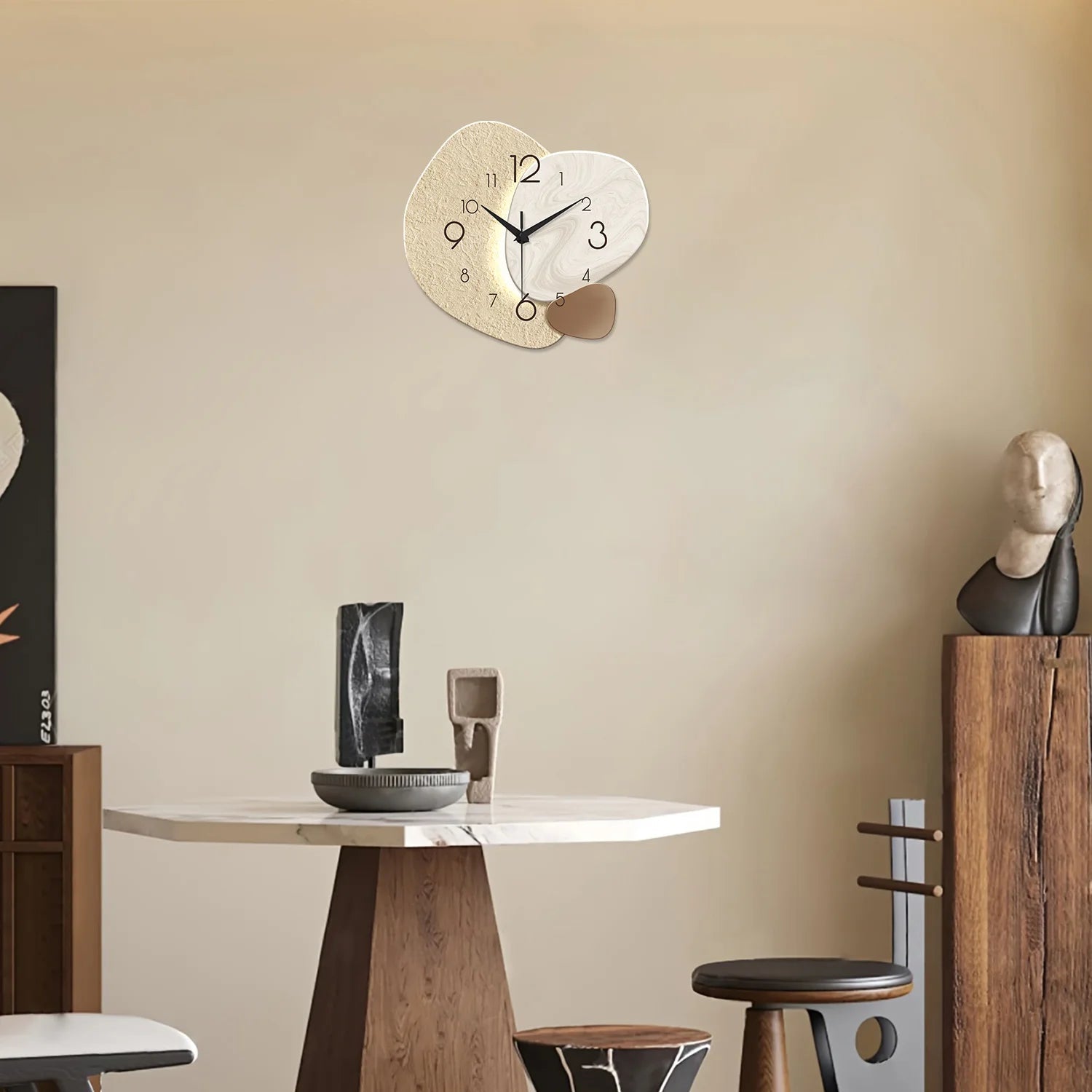 Modern Simple Wall Clock, Silent Quartz Clock, Bedroom Clock Living Room Sofa Background Decoration Wall Clock, No Battery - Smoothy Home