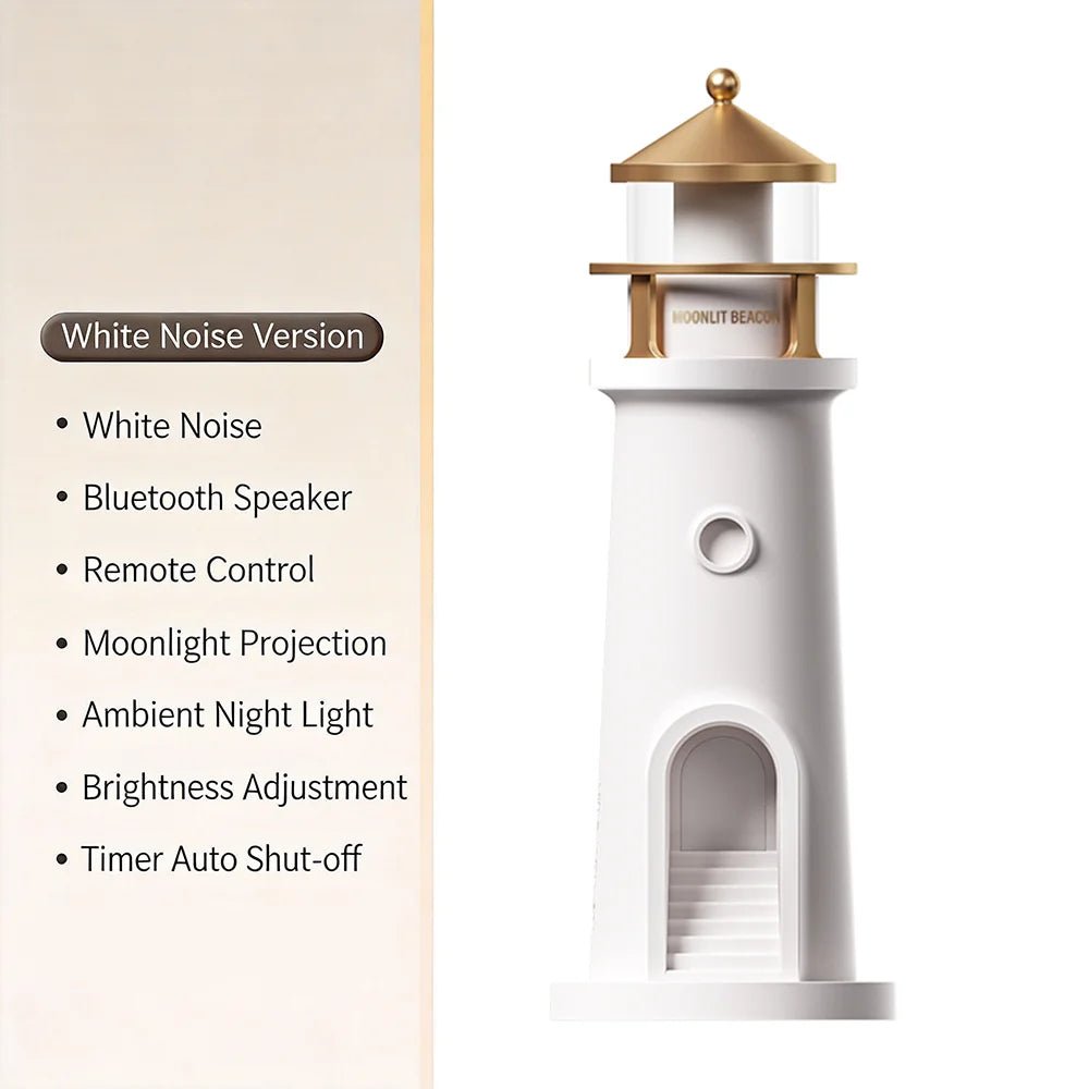 Moon Lamp Projection Lighthouse Lamps Night Light Remote Control Bluetooth Music Motion Sensor Ambient Lights Xmas Birthday Gift - Smoothy Home
