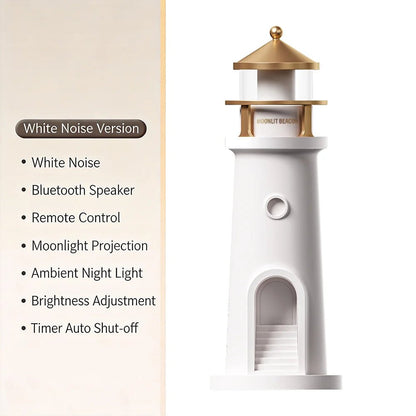 Moon Lamp Projection Lighthouse Lamps Night Light Remote Control Bluetooth Music Motion Sensor Ambient Lights Xmas Birthday Gift - Smoothy Home