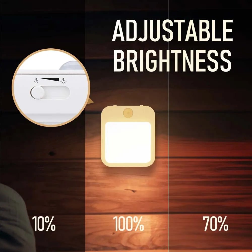 Motion Sensor LED Night Lights EU Plug Dimmable Cabinet Light For Baby Bedside Bedroom Corridor Wireless Night Lamp Lighting - Smoothy Home