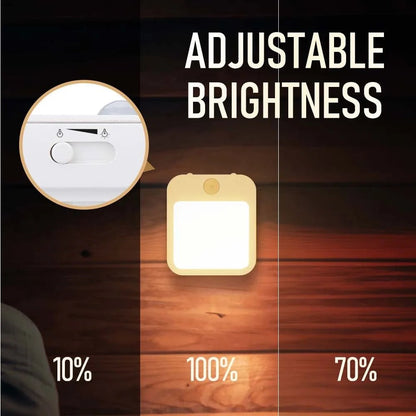 Motion Sensor LED Night Lights EU Plug Dimmable Cabinet Light For Baby Bedside Bedroom Corridor Wireless Night Lamp Lighting - Smoothy Home